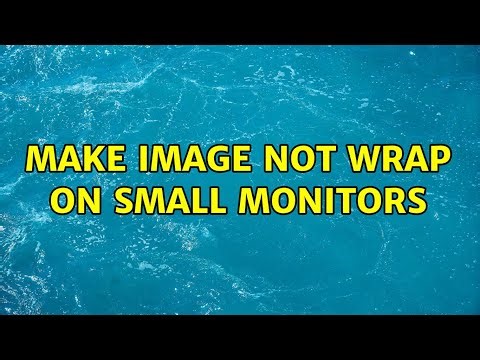 Make image not wrap on small monitors