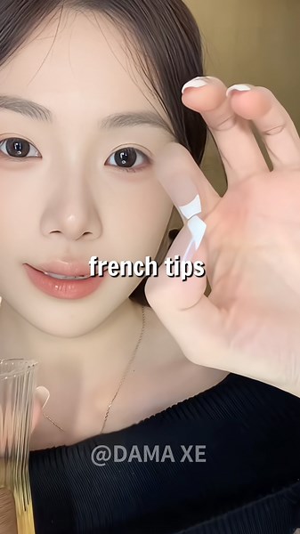 😳DIY French Tip Nails At Home In Seconds 💅