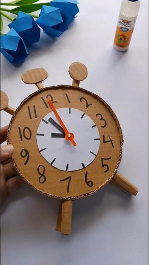 how to make card board alarm clock ⏰//clock craft ideas//easy crafts ideas//