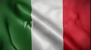 Italy waving flag, Flag of Italy Animation, Italian Flag Closeup, 4k Italian Flag Waving Animation