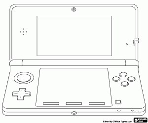 Portable video game console coloring page printable game