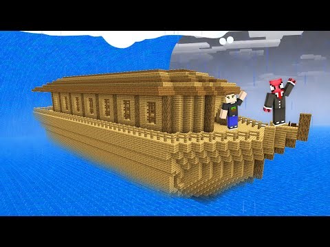 Dev Gemi Yapıp Köyümüzü Kurtardım - Minecraft