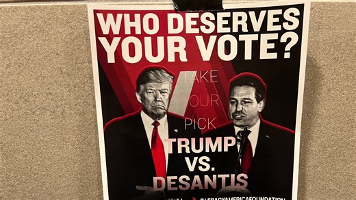 Ron DeSantis, Donald Trump give dueling Florida speeches, testing GOP activists’ allegiances