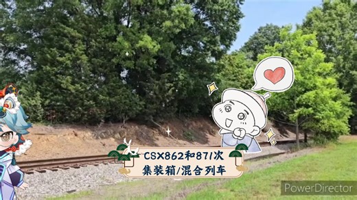 CSX862和871次集装箱/混合列车