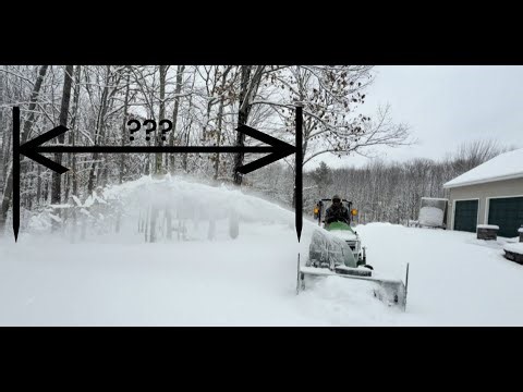 John Deere 1025R 54" Snowblower - How Far Does the OEM Plastic Impeller Throw?