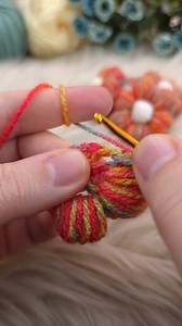 Crochet Puff flower #crochet #knitting #tunisian | Aslı ile El Sanatları