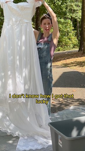 592K views · 4.5K reactions | Working on my costume for the Sleepy Hollow Ball! Im going to be up cycling this wedding dress that has been hanging out at Goodwill (for 2 weeks according to the manager!). I paid $6.99 for her and I’m going to dye her and see what happens!!! | Asta Darling | Facebook