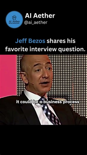 Jeff Bezos shares his favorite interview question. #shorts #jeffbezos #amazon #billionaire #fyp