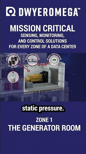 Sensors help keep data centers up and running at peak efficiency: Zone 1 - The Generator Room