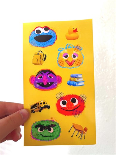 Sesame Characters Sticker Sheet - Etsy