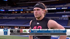 Top 10 fastest defensive linemen in the 40-yard dash! 📺: 2020 #NFLCombine continues today at 2 p.m. ET on NFL Network | NFL