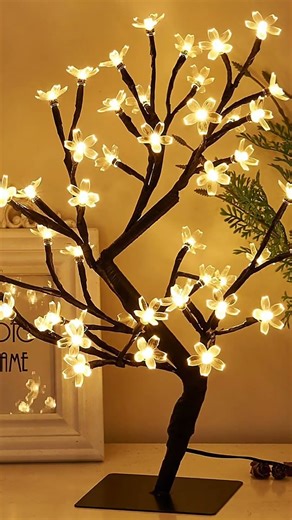 Romantic Blossom: LED Flower Tree Lamp - New Collection!