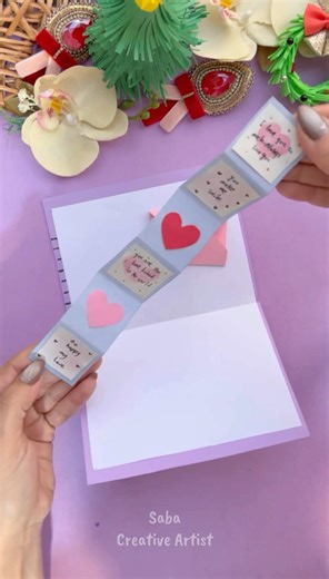 ❤️Hidden Love Messages with Cute Card🤩Paper Crafts #saba_creativeartist