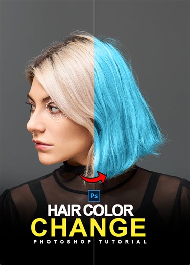 How to Change Hair Color in Photoshop | Adobe Photoshop Tutorial 2025 #haircolorchange #photoshopshorts #photoshoptutorial #graphicssolutiontricks | Graphics Solution Tricks