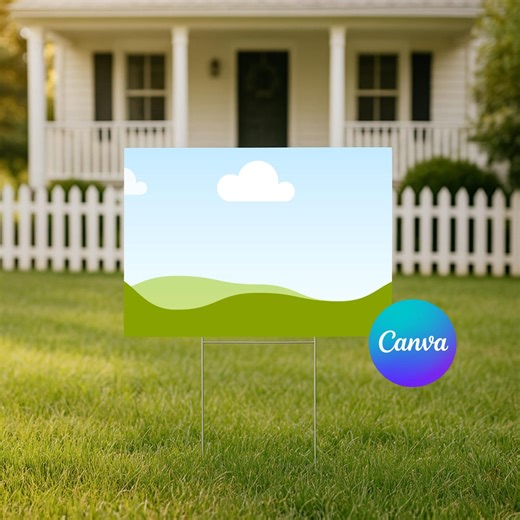 Yard Sign Mockup (canva Editable Template) - Etsy