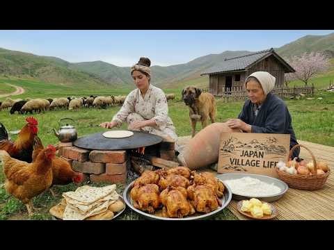 Village Life in Japan | Cooking Duck Biryani and Baking Bread in a Traditional Tandoor