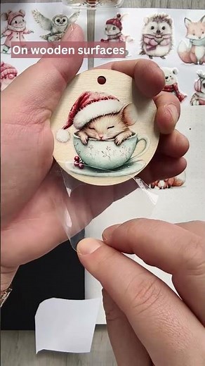 Winter Animal Transfer Stickers for Paper, Cardstock, Wood, Metal and Glass