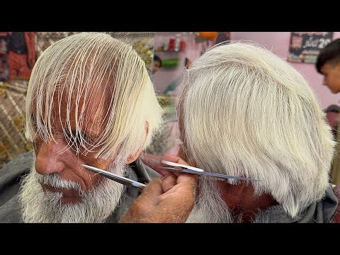 78-Year-Old Man Hair Transformation ✂️Incredible Haircut Transformation for Elderly Man