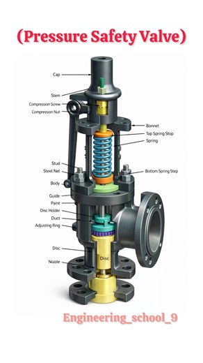 Pressure Safety Valve (PSV) Working Principle | 3D Cutaway Diagram Pressure Safety Valve Explained