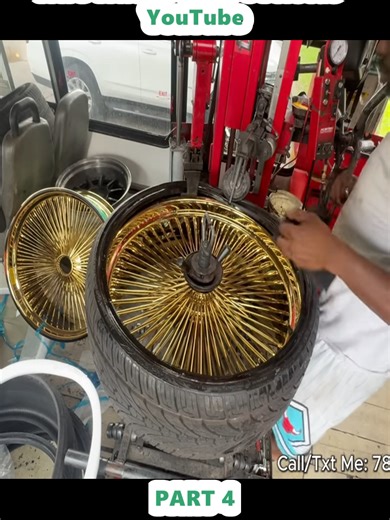 Mounting Gold 26-Inch Wire Wheels for Your Vehicle