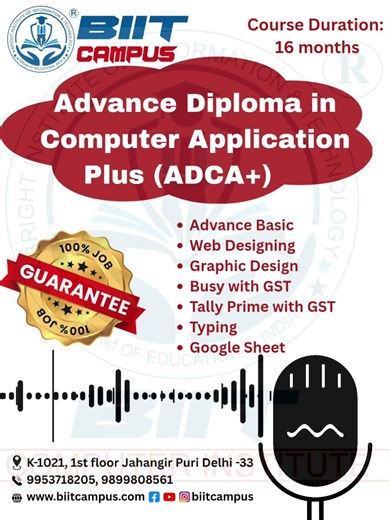 Advance Diploma in Computer Application Plus (ADCA+)