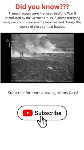 Did You Know? Germans Used Flamethrowers in WWI 🔥 #historyfacts #history #historyfacts #worldwar