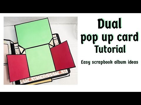 Dual Popup Card Tutorial from scratch | how to make scrapbook pages | DIY card ideas #diy #diycrafts