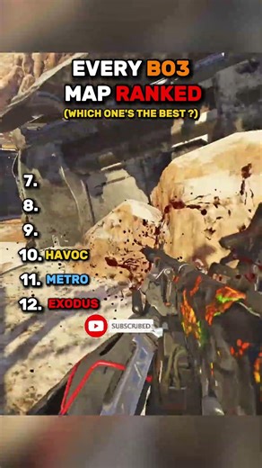 Every BO3 Map Ranked #shorts