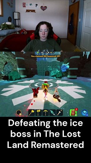 Killing the ice boss in The Lost Land Remastered! #roblox #bossfight #playthrough