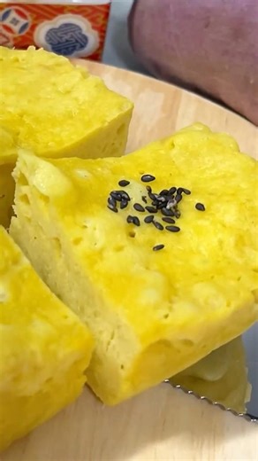 【レンジで4分！】混ぜてチンするだけ！しっとりなめらかさつまいもケーキ#さつまいも簡単スイーツ#さつまいもレシピ#さつまいもレンジ#グルテンフリーケーキレシピ