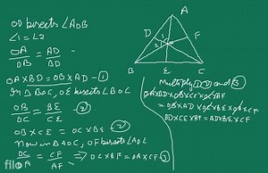 ORis point inside a triangle A B C. The bisectors of \angle A ... | Filo