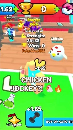 I got Chicken Jockey 🐔💪 just like Minecraft!#Roblox #Shorts #Minecraft #ScienceBrick