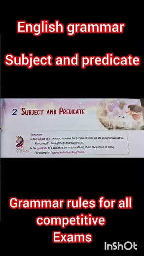 SUBJECT AND PREDICATE IN ENGLISH GRAMMAR || ENGLISH GRAMMAR|| #subjectandpredicate #englishgrammar