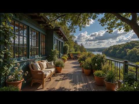 Peaceful Riverside Balcony Jazz - Soft Jazz Piano & Nature Therapy For Work, Study & Slow Living