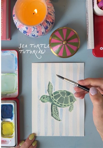 Easy Sea Turtle Painting Tutorial for Beginners