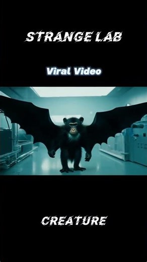 Hybrid Caught In Laboratory #alien #bat #monkey