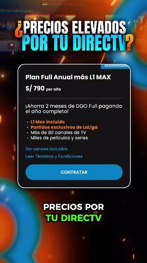 ¡Aprovecha los mejores precios de DIRECTV Go!