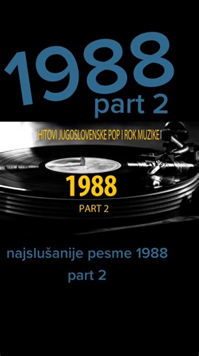 #1988 #80s #hitovi #exyu #exyuhitovi #exyumuzika #muzika #music #balkanmuzika #balkanmusic #balkan #poprocks #jugoslavija #yugo