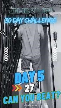 Day 5/30–30-Day Chin-Up Challenge | beat 27 #StayFit #HomeWorkout #ChinUpChallenge