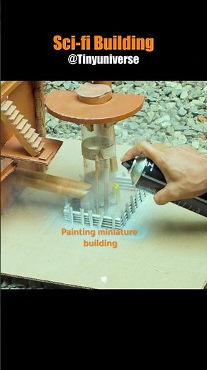 Day 08 Sci-fi miniature building Ongoing project (Painting)#diy