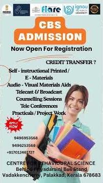 IGNOU|CBS – IGNOU വിദ്യാർത്ഥികൾക്ക് ക്രെഡിറ്റ് സിസ്റ്റം വിശദീകരിക്കുന്നു HELP DESK-7012461727