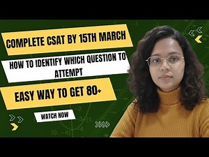 CSAT 2025 | Identify 50+ Questions in Exam Hall | Devote 15 minutes | Score 80 +| Upsc Prelims2026