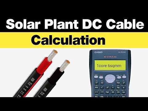 Solar DC cable calculation Excel Formula Sheet & cable sizing Calculation