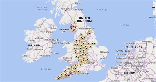 UK weather map turns blue as temperatures drop