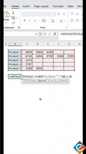 Dynamic Excel Magic: HSTACK & TOCOL for Non-Blank Brilliance! 🚀📊✨