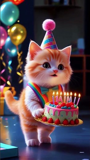Cat Sings Happy Birthday - Happy Birthday - #cat #singingcat #funnycat #viralvideo