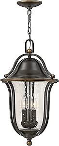 Hinkley Bolla Traditional Three Light Outdoor Hanging Lantern, Olde Bronze