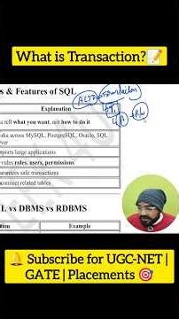 What is Transaction in DBMS? | Explained in 100 Seconds with example