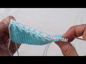 Beautiful Wave Stitch Pattern Knitting | Easy Fair Isle For Beginners