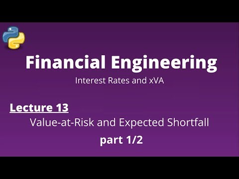Financial Engineering Course: Lecture 13/14, part 1/2, (Value-at-Risk and Expected Shortfall)